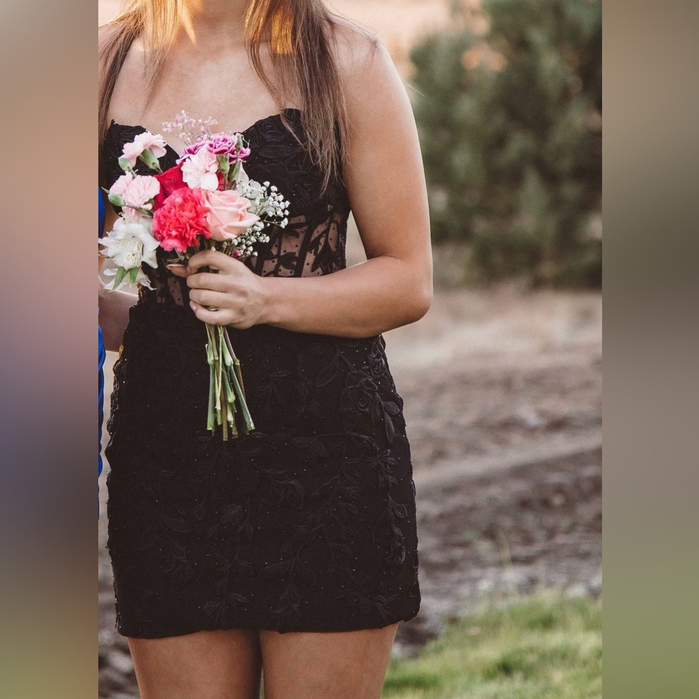 Sherri hill 55110 dress in black
